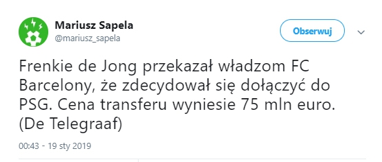 Delegacja Barcy spotkała się z De Jongiem